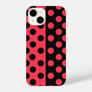 Ladybug Black Red Polka Dots iPhone 14 Hülle