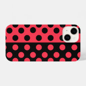 Ladybug Black Red Polka Dots iPhone Hülle (Rückseite (Horizontal))