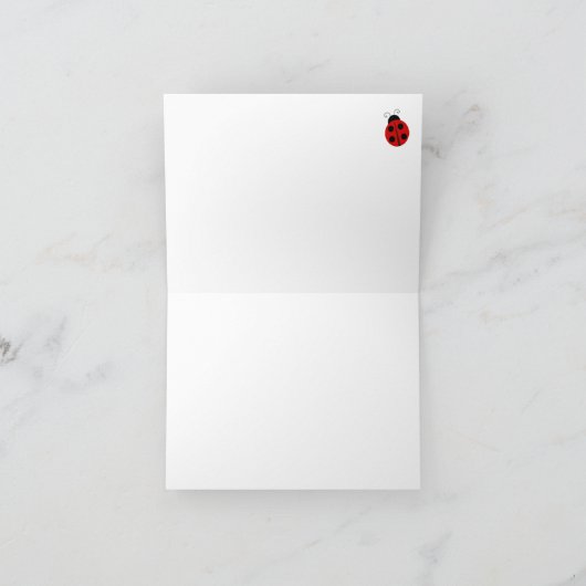 Ladybug Blank Inside Faltcard Dankeskarte (Innenseite)