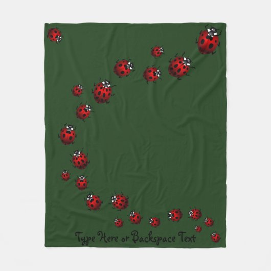 Ladybug Blanket Ladybug Custom Ladybird Blankets Fleecedecke (Vorderseite)