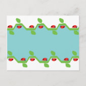 Ladybug Blue Background No Text Postkarte (Vorderseite)