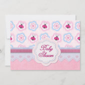 Ladybug Blume Babydusche Einladung (Vorderseite)