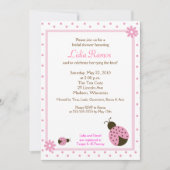 Ladybug Blume Dot 12x18 Einladung (Vorderseite)