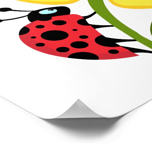Ladybug-Blume Poster (Ecke)