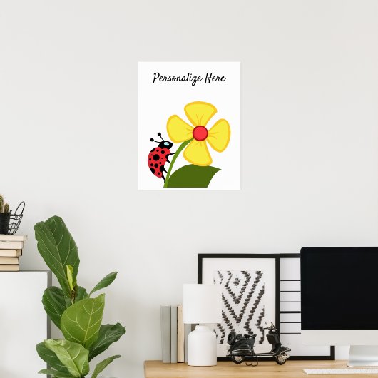 Ladybug-Blume Poster (Heimbüro)