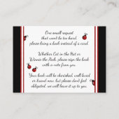 Ladybug bringt Blonde für die Buchkarten Begleitkarte (Rückseite)