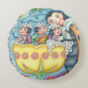 Ladybug Bubblebath LADYBUG FAMILLIENAKZENT PILLOW Rundes Kissen
