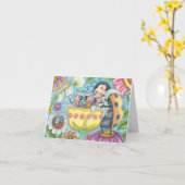 Ladybug Bubblebath LADYBUG FAMILY BLANK NOTE CARD Karte (Gelbe Blume)