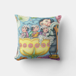 Ladybug Bubblebath LADYBUG FAMILY THROW PILLOW Kissen