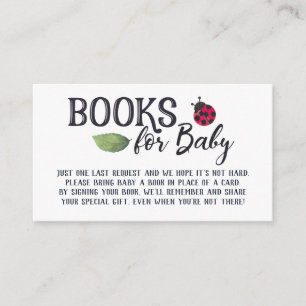 Ladybug-Bücher für die Babyverpackungskarte Begleitkarte