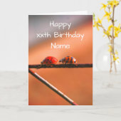 Ladybug Buddies Nature Personalisierter Geburtstag Karte (Gelbe Blume)