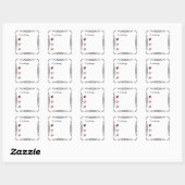 Ladybug Bullet Journal oder Planner Square Sticker (Blatt)
