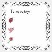 Ladybug Bullet Journal oder Planner Square Sticker (Vorderseite)