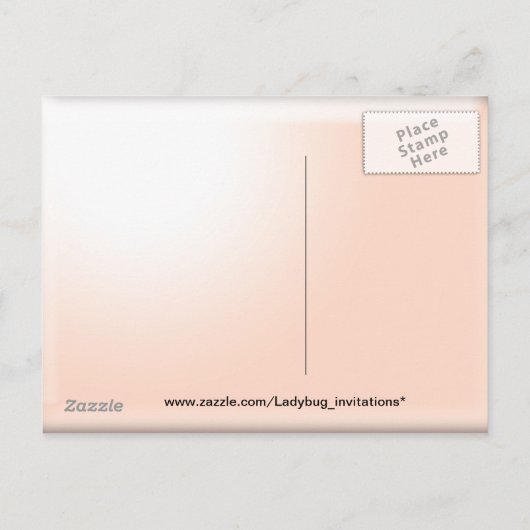 Ladybug-Bus Einladungspostkarte (Rückseite)