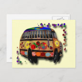 Ladybug-Bus Einladungspostkarte (Vorne/Hinten)