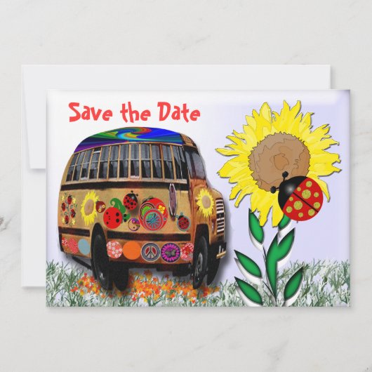 Ladybug-Bus Save The Date (Vorderseite)