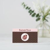 Ladybug Business Cards Visitenkarte (Stehend Vorderseite)