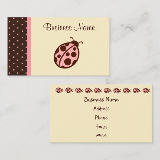 Ladybug Business Cards Visitenkarte (Vorne/Hinten)