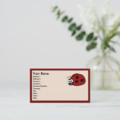 Ladybug Business Cards Visitenkarte (Stehend Vorderseite)