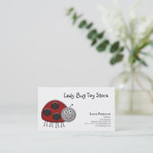 Ladybug Business Cards Visitenkarte (Stehend Vorderseite)