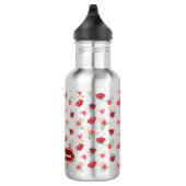 Ladybug, Butterfly und Tulip Herzmuster Edelstahlflasche (Rechts)
