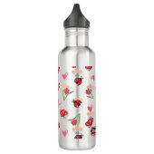 Ladybug, Butterfly und Tulip Herzmuster Edelstahlflasche (Links)