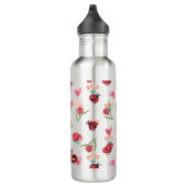 Ladybug, Butterfly und Tulip Herzmuster Edelstahlflasche (Rechts)