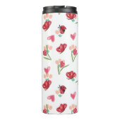 Ladybug, Butterfly und Tulip Herzmuster Thermosbecher (Rückseite)