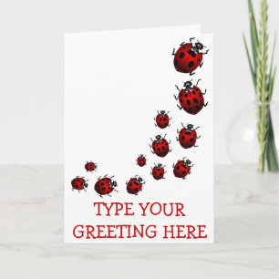 Ladybug Card Custom Ladybug Art Card - Benutzerdef Feiertagskarte