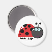 Ladybug Cartoon Character Magnet (Vorderseite/Rückseite)