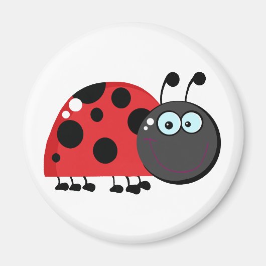 Ladybug Cartoon Character Magnet (Vorne)