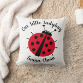 Ladybug Cartoon Rot Kissen (Decke)