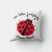 Ladybug Cartoon Rot Kissen (Rückseite)