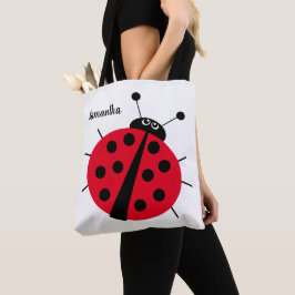 Ladybug Cartoon Spaß rot Schwarz-weiß Tasche