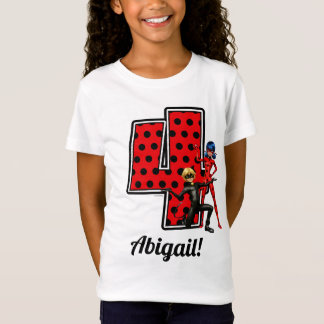 Ladybug & Cat Noir 4. Geburtstag T-Shirt
