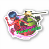 Ladybug & Cat Noir | Gemeinsam Aufkleber (Vorderseite)