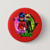 Ladybug & Cat Noir | Glück & Charme Button (Vorderseite)
