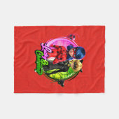 Ladybug & Cat Noir | Glück & Charme Fleecedecke (Vorderseite (Horizontal))