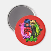 Ladybug & Cat Noir | Glück & Charme Magnet (Vorderseite/Rückseite)