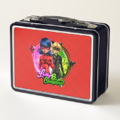 Ladybug & Cat Noir | Glück & Charme Metall Brotdose (Rückseite)