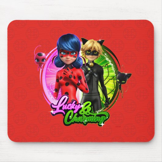 Ladybug & Cat Noir | Glück & Charme Mousepad (Vorne)