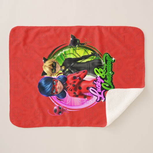 Ladybug & Cat Noir | Glück & Charme Sherpadecke (Vorderseite (Horizontal))