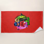 Ladybug & Cat Noir | Glück & Charme Strandtuch (Vorderseite)