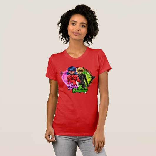 Ladybug & Cat Noir | Glück & Charme T-Shirt (Vorne ganz)