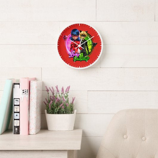 Ladybug & Cat Noir | Glück & Charme Uhr (Lesesaal)