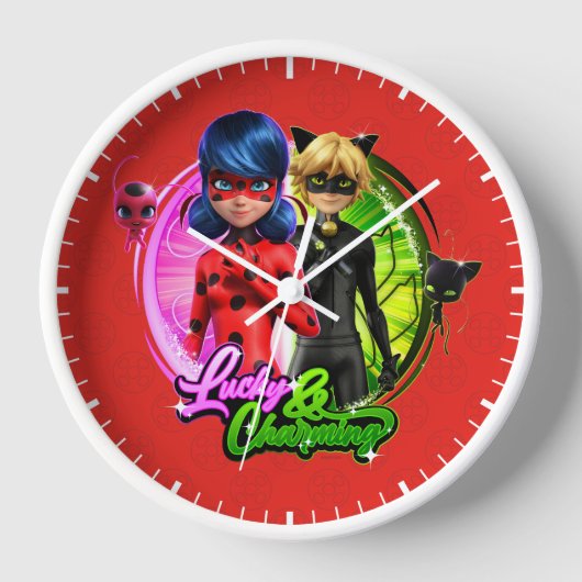 Ladybug & Cat Noir | Glück & Charme Uhr (Vorderseite)