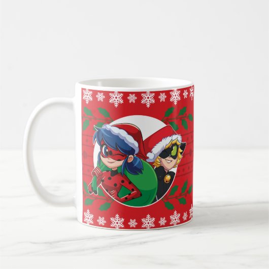 Ladybug & Cat Noir | Holiday Graphic Kaffeetasse (Links)
