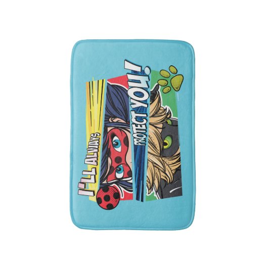 Ladybug & Cat Noir schützen Sie immer Badematte (Vorderseite Vertikal)