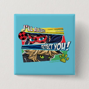 Ladybug & Cat Noir schützen Sie immer Button