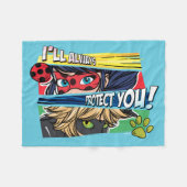 Ladybug & Cat Noir schützen Sie immer Fleecedecke (Vorderseite (Horizontal))